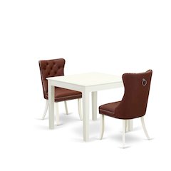 3 Piece Dinette Set for Small Spaces Contains a Square Dining Table