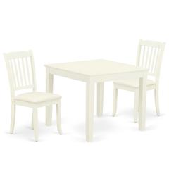 Dining Room Set Linen White, OXDA3-LWH-C
