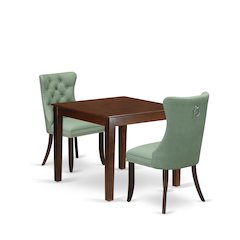 3 Piece Dinette Set Consists of a Square Kitchen Dining Table