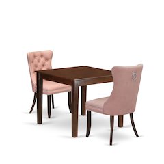 3 Piece Dining Table Set Consists of a Square Kitchen Room Table