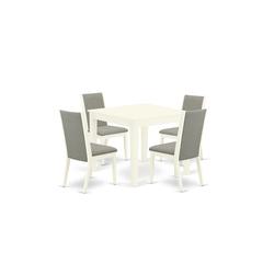 Dining Room Set Linen White, OXLA5-LWH-06