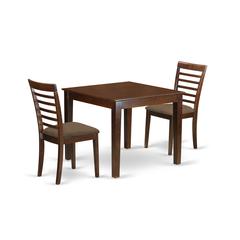 OXML3-MAH-C 3 Pc Dinette Table set with a Dining Table and 2 Dining Chairs in Mahogany