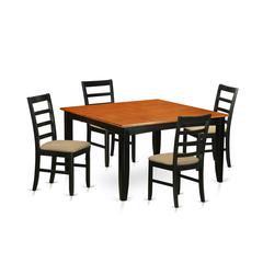 PARF5-BCH-C 5 PC Kitchen Table set-Dining Table and 4 Wooden Dining Chairs