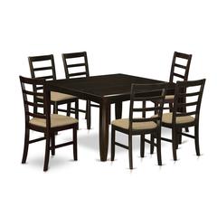 PARF7-CAP-C 7 Pc Formal Dining rooom set-Table and 6 Dinette Chairs.