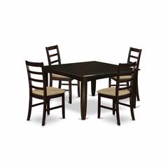 PFAN5-CAP-C 5 Pc Dining set-Table with Leaf and 4 Kitchen Chairs.