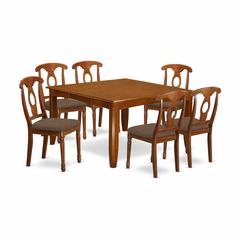 PFNA7-SBR-C 7 Pc Formal Dining room set for 6-Dining Table and 6 Dinette Chairs.