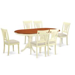 PLAI5-WHI-C 5 PC Dining room set for 4-Dining Table and 4 Dining Chairs
