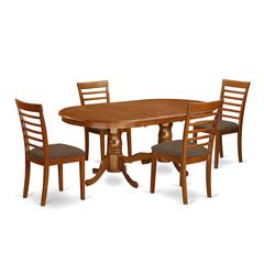 PLML5-SBR-C 5 Pc Dining room set-Dining Table plus 4 Chairs for Dining room