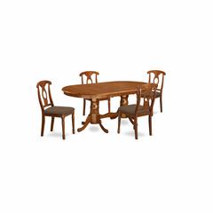 PLNA5-SBR-C 5 PC Dining room set-Dining Table and 4 Dinette Chairs