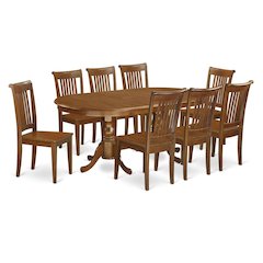 Elegant 9-Piece Dining Table Set – Solid Wood Dining Table for 8