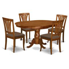 POAV5-SBR-C 5 Pc Dining room set for 4- Kitchen dinette Table and 4 Dining Chairs