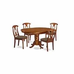 Elegant Wooden Dining Table Set – Kitchen Table and Chairs for 4