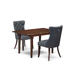 3 Piece Dining Set Consists of a Rectangle Kitchen Table with Butterfly Leaf