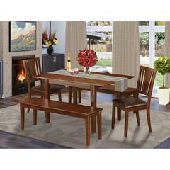 5  Pc  Dining  room  set  with  bench  -Kitchen  Table  with  2  Dining  Chairs  and  2  Benches