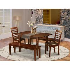 5  PC  Dining  room  set  with  bench  -Table  with  2  Dining  Table  Chairs  and  2  Benches
