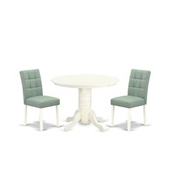 3 Piece Mid Century Modern Dining Table Set