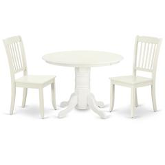 Dining Room Set Linen White, SHDA3-LWH-W