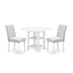 Dining Room Set Linen White, SUAB3-LWH-02