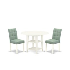 3 Piece Dining Room Table Set consists A Wood Dining Table