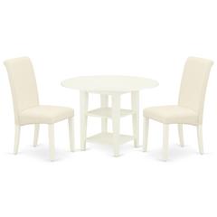 Dining Room Set Linen White, SUBA3-LWH-01