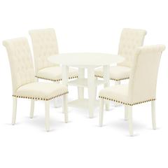 Dining Room Set Linen White, SUBR5-LWH-02