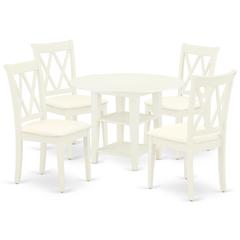 Dining Room Set Linen White, SUCL5-LWH-C