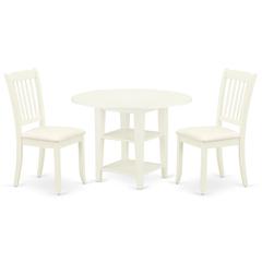 Dining Room Set Linen White, SUDA3-LWH-C