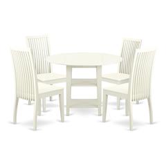 Dining Room Set Linen White, SUIP5-LWH-W