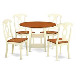 Dining Room Set Buttermilk & Cherry, SUKE5-BMK-W