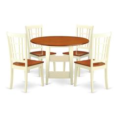 Dining Room Set Buttermilk & Cherry, SUNI5-BMK-W