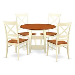 Dining Room Set Buttermilk & Cherry, SUQU5-BMK-W