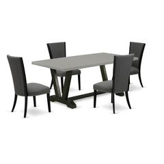 5 Piece Set Includes a Rectangle Dining Room Table