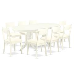 Dining Room Set Linen White, VAAD9-LWH-LC