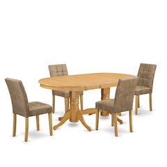 5 Piece Mid Century Modern Dining Set consists A Dinner Table