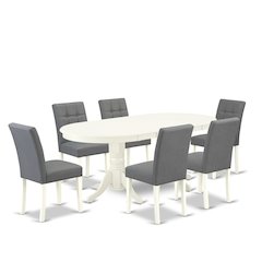 7 Piece Modern Dining Table Set contain A Dinner Table
