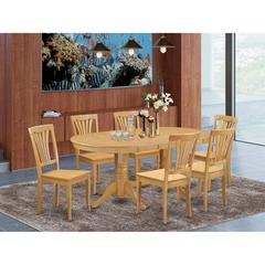 7  PC  Dining  room  set  Table  with  Leaf  and  6  Dining  Chairs
