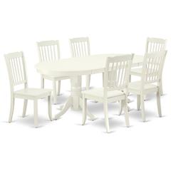Dining Room Set Linen White, VADA7-LWH-W