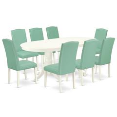 Dining Room Set Linen White, VAEN9-LWH-57