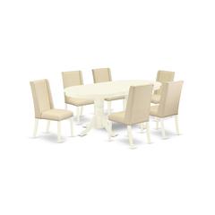Dining Room Set Linen White, VAFL7-LWH-01