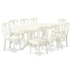 Dining Room Set Linen White, VAKE9-LWH-W