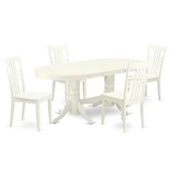 Dining Room Set Linen White, VALG5-LWH-W