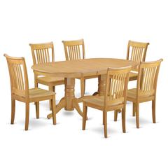 Dining Room Set Oak, VAPO7-OAK-W
