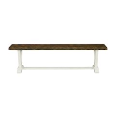 Wooden Dining Bench with V-Style Base, Indoor Bench