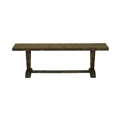 Mid-Century Modern Wooden Dining Bench with V-Style Base for Dining Room