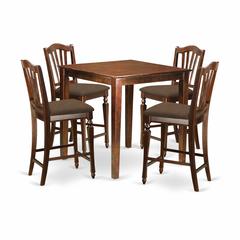 VNCH5-MAH-C 5 PC counter height set-pub Table and 4 Kitchen Chairs.