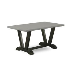 ast West Furniture V-Style Modern Kitchen Rectangle Dining Table Top with Stylish Legs, 36x60 Inch, VT696
