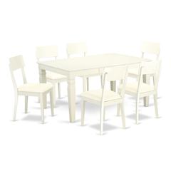 Dining Room Set Linen White, WEAD7-LWH-LC