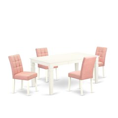 5 Piece Dinner Table Set consists A Mid-Century Dining Table