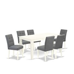 7 Piece Modern Dining Table Set
