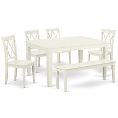 Dining Room Set Linen White, WECL6C-LWH-W